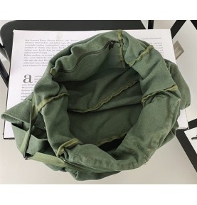 Vintage casual canvas shoulder bag