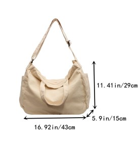 Simple Large Capacity Canvas Tote Bag