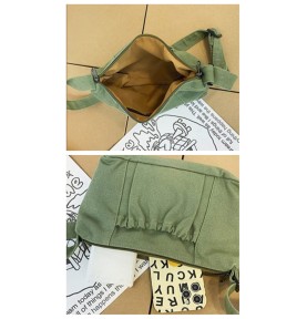 Army Green Canvas Casual Shoulder Bag