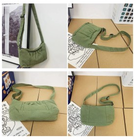 Army Green Canvas Casual Shoulder Bag