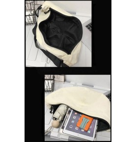 Off-white contrast canvas shoulder bag
