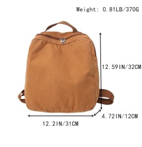 Khaki Canvas Backpack