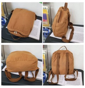 Khaki Canvas Backpack