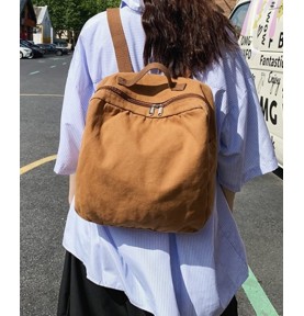 Khaki Canvas Backpack