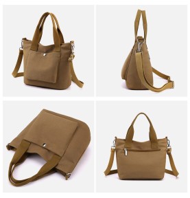 Khaki Canvas Handbag Crossbody