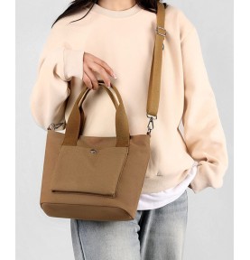 Khaki Canvas Handbag Crossbody