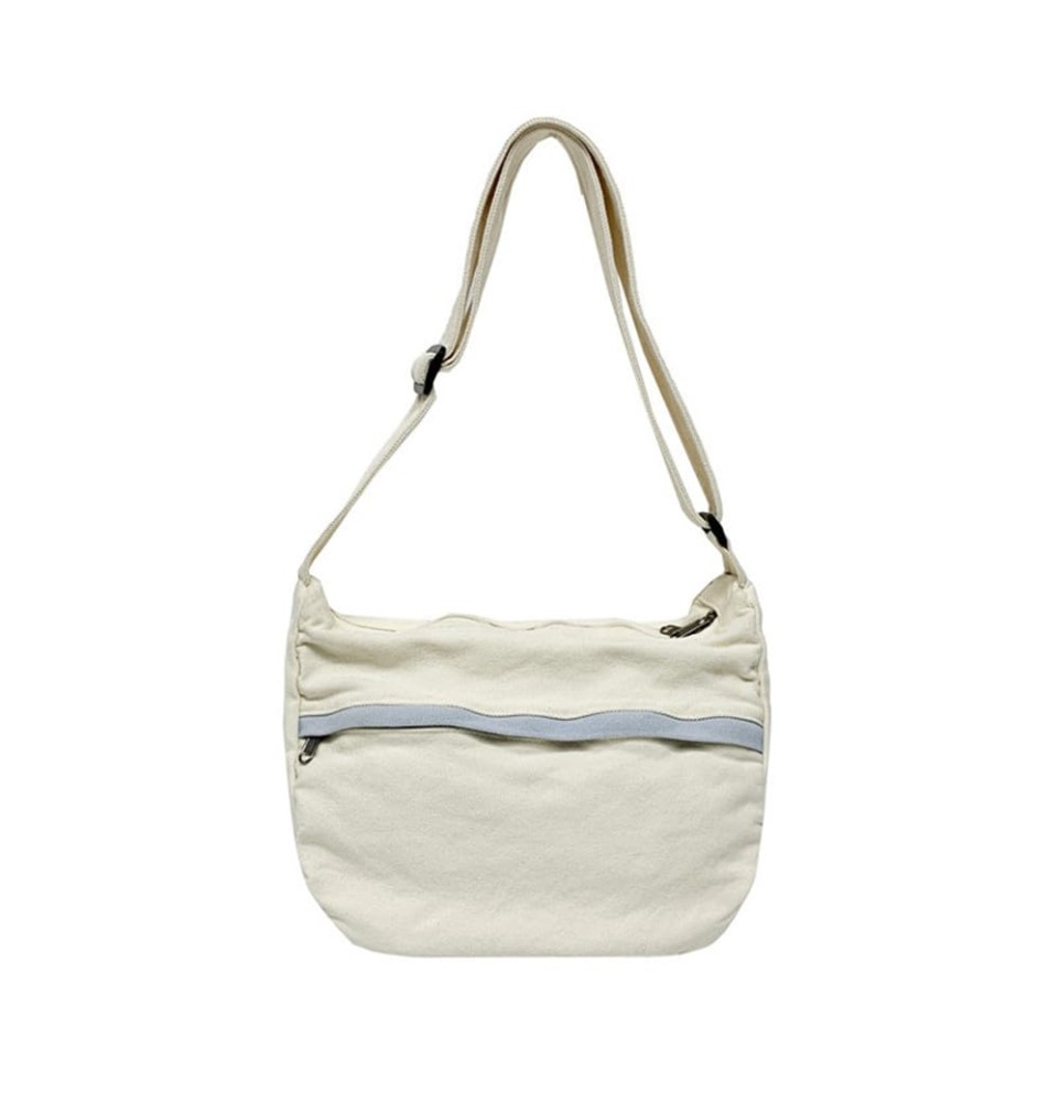 Off-white contrast canvas shoulder bag