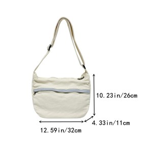 Off-white contrast canvas shoulder bag