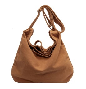 Khaki Canvas Casual Shoulder Bag