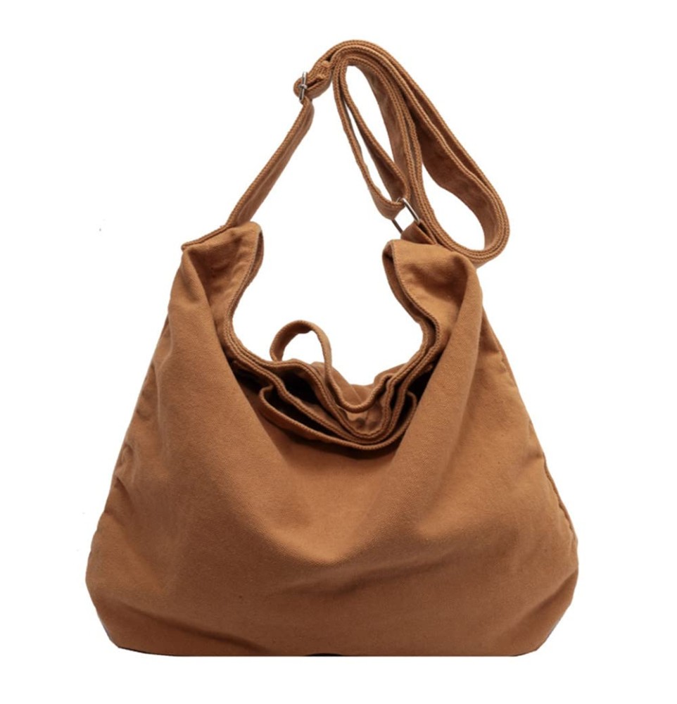 Khaki Canvas Casual Shoulder Bag