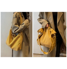 Khaki Canvas Casual Shoulder Bag