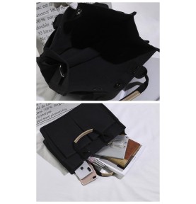 Black Canvas Crossbody Bag