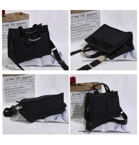 Black Canvas Crossbody Bag