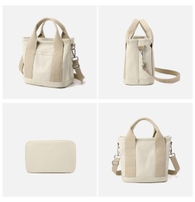 Off-white canvas handbag