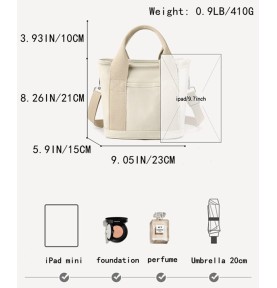 Off-white canvas handbag